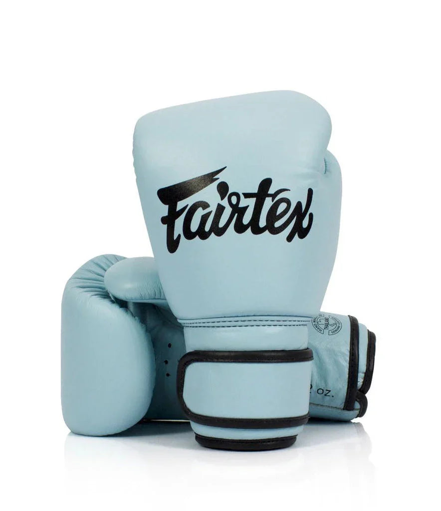 BGV20 Genuine Leather Boxing Gloves - Baby Blue