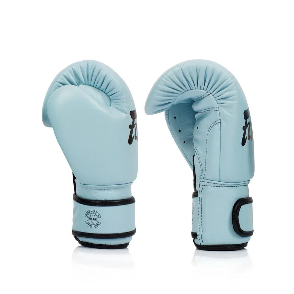 BGV20 Genuine Leather Boxing Gloves - Baby Blue