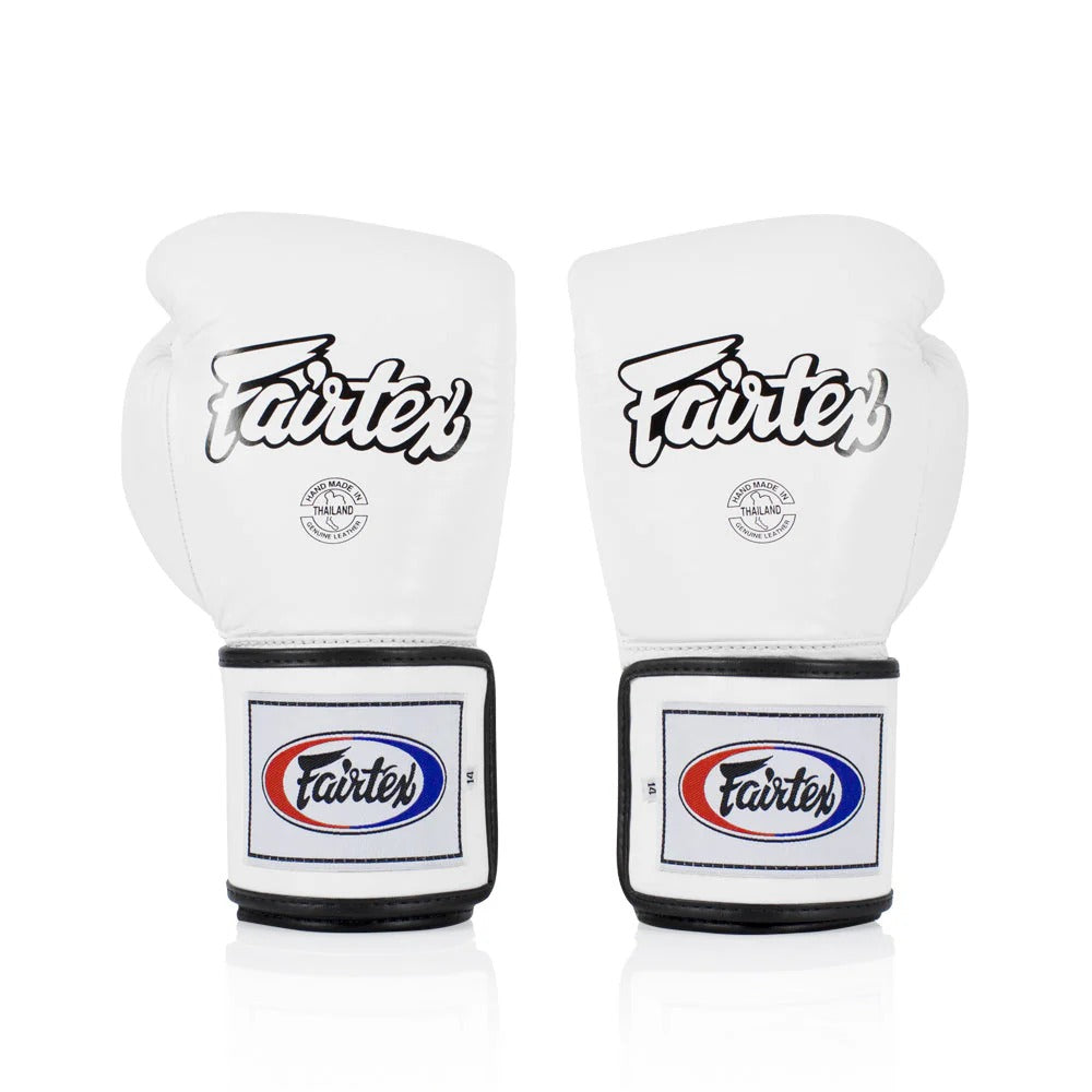 Fairtex BGV5 Super Sparring Gloves - Locked Thumb - White
