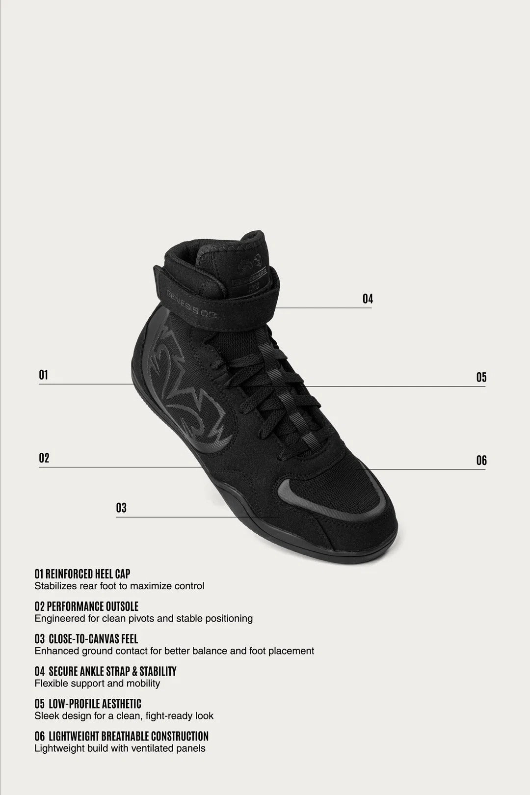 2026 RSX-Genesis 3 Boxing Boots - Black